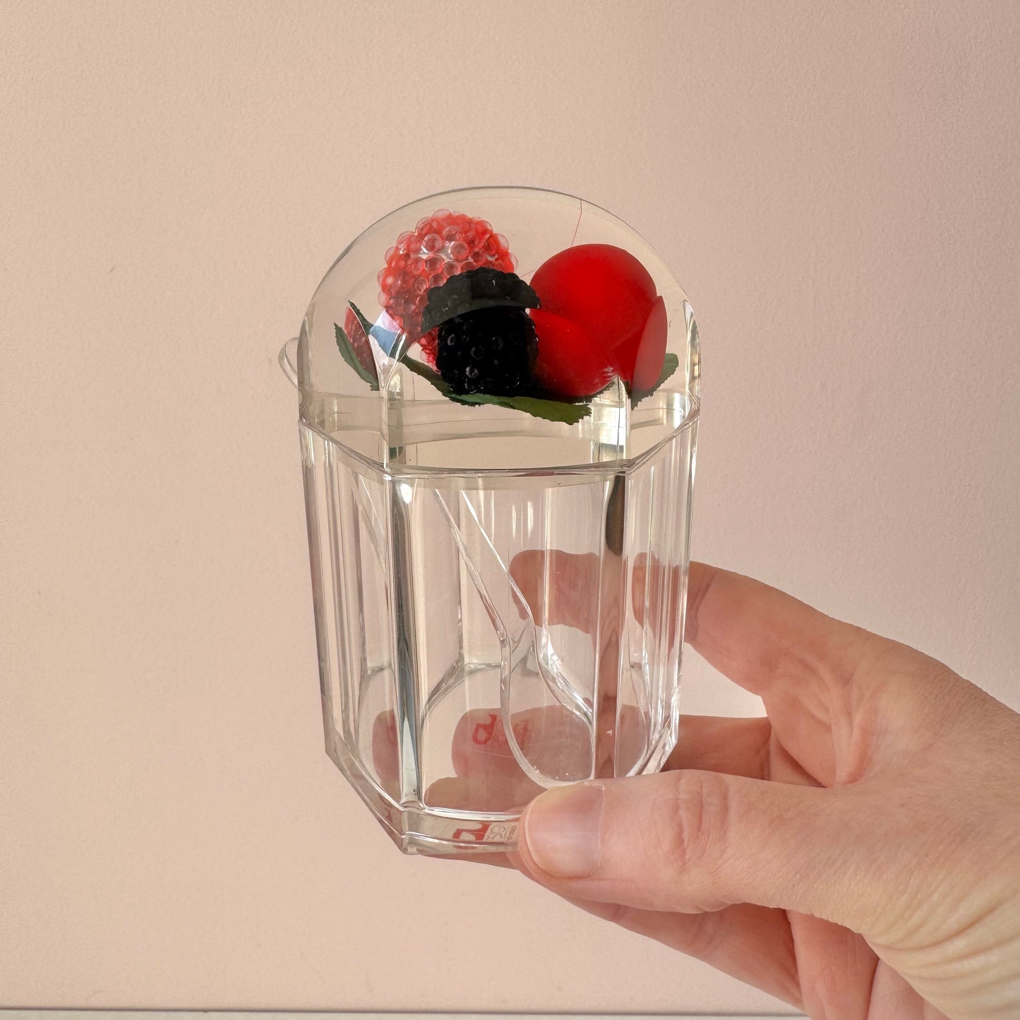 Vintage Set of 2 Lucite Berry Jars with Spoons by CL Designs Germany
