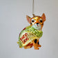 Taco Dog Glass Ornament