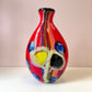 Vintage Large Multicolor Handblown Murano Glass Vase Attributed to Salvadore Studio