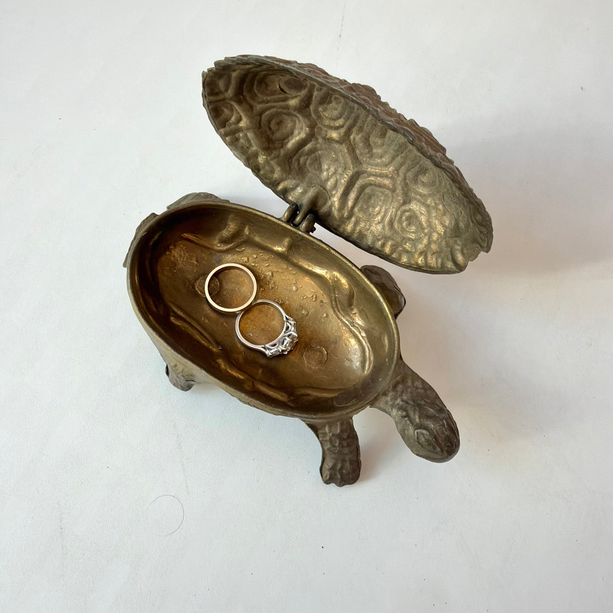 Vintage Bronze Turtle Box Made in Italy