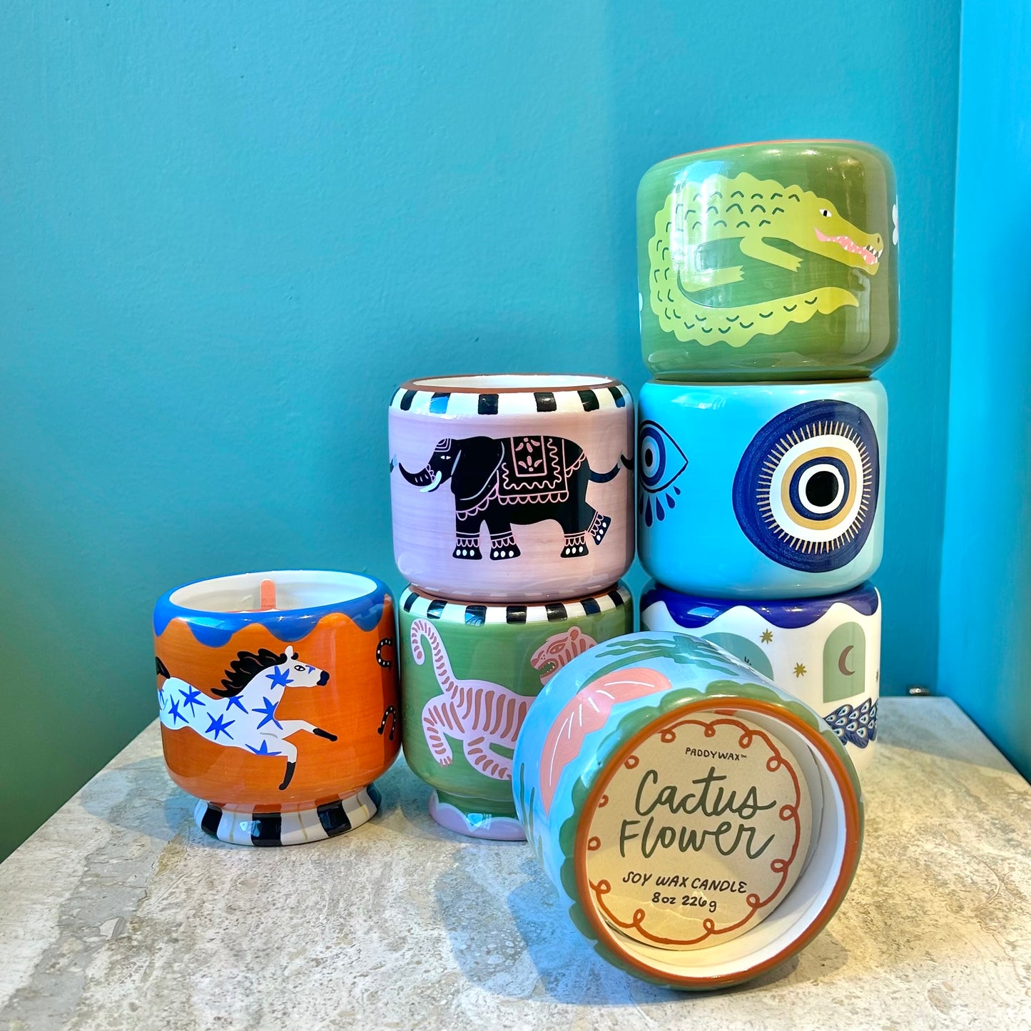 'A DOPO' Hand Painted Ceramic Candle by Paddywax