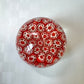 Vintage Red and White Millefiori Paperweight