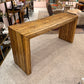 1970's Gabriella Crespi Style Bamboo Console Table