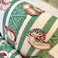 Vintage Green Stripe Shell Upholstered Armchair/item