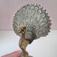 Vintage Small Brass Peacock Figurine