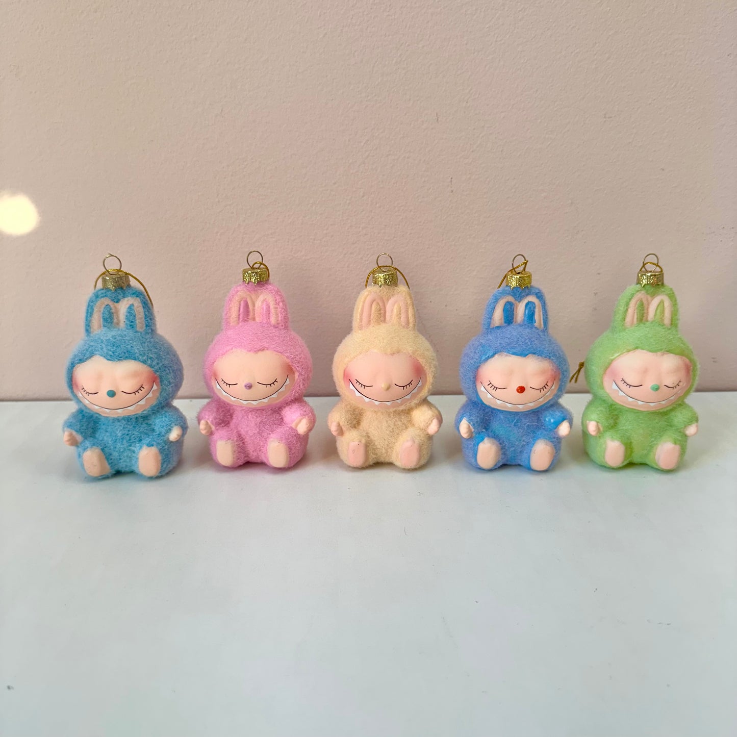 Fuzzy Sleeping Monster Labubu Style Ornament