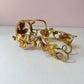 Vintage Gold Gilt Metal Ivy Leaf Bottle Holder