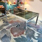 1980's Italian Extendable Chrome and Smoked Glass Dining Table