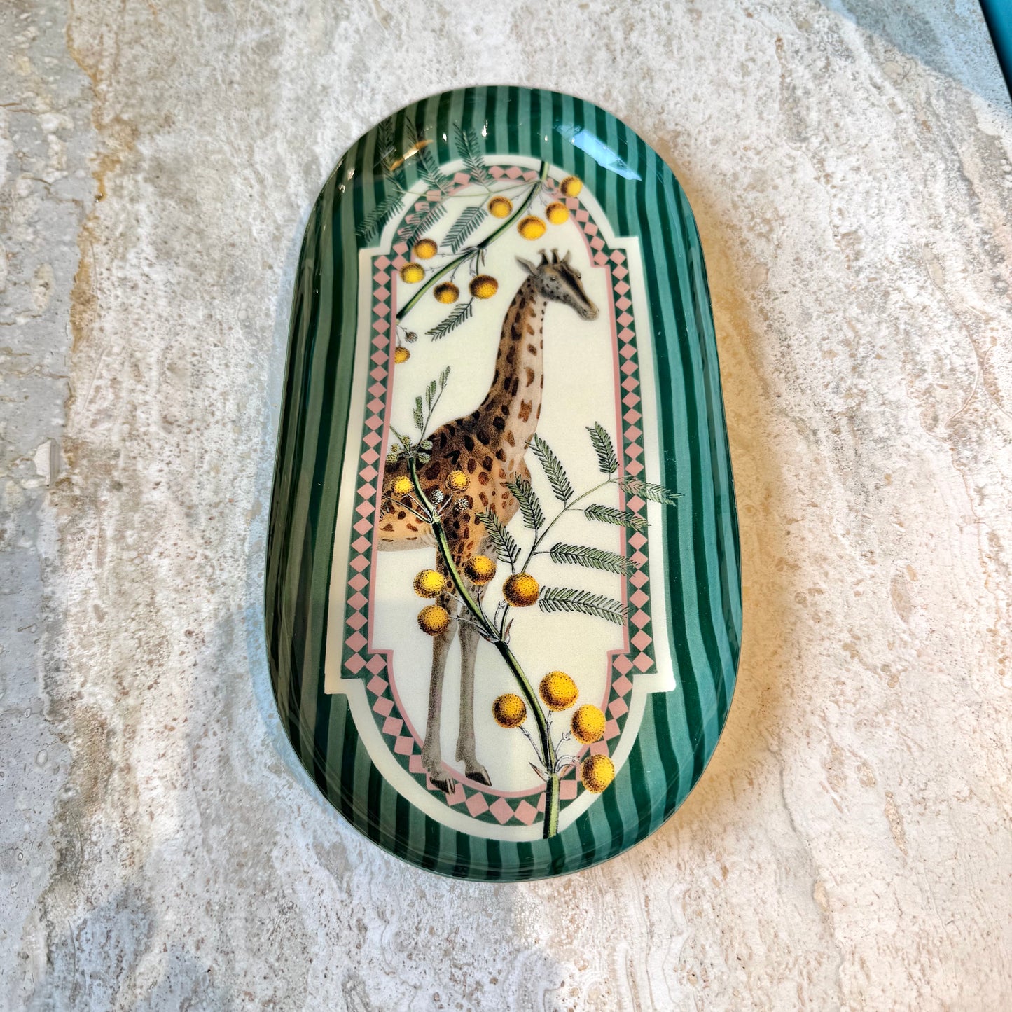 Giraffe Enamel Catchall Tray by Roomytown London
