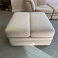 Vintage Soft Beige Tweed Chair & Ottoman