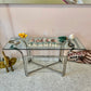 Vintage Chrome and Glass Console Table