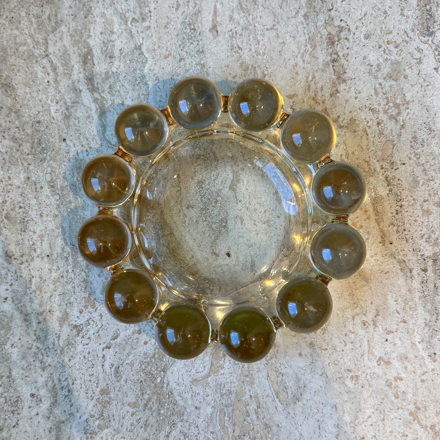 Vintage Yellow Boopie Glass Dish