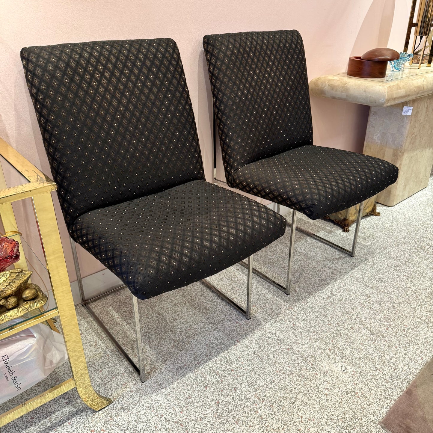 Pair of Vintage Dining Chairs by Milo Baughman for Thayer Coggin
