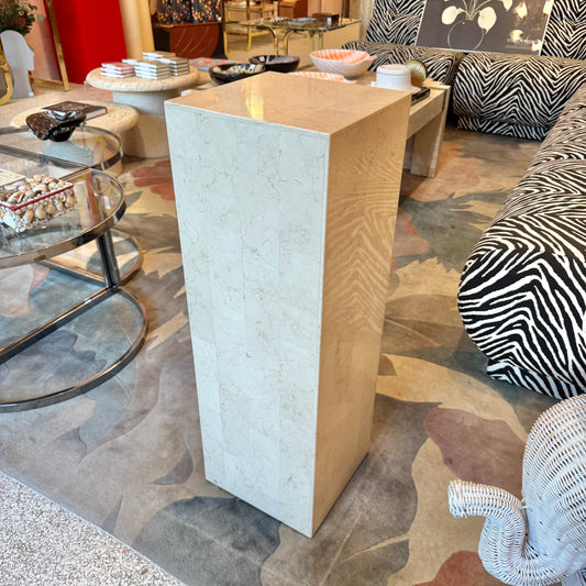 Vintage Square Travertine Pedestal