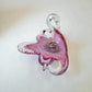 Vintage Pink Murano Glass Style Swan Catchall Dish