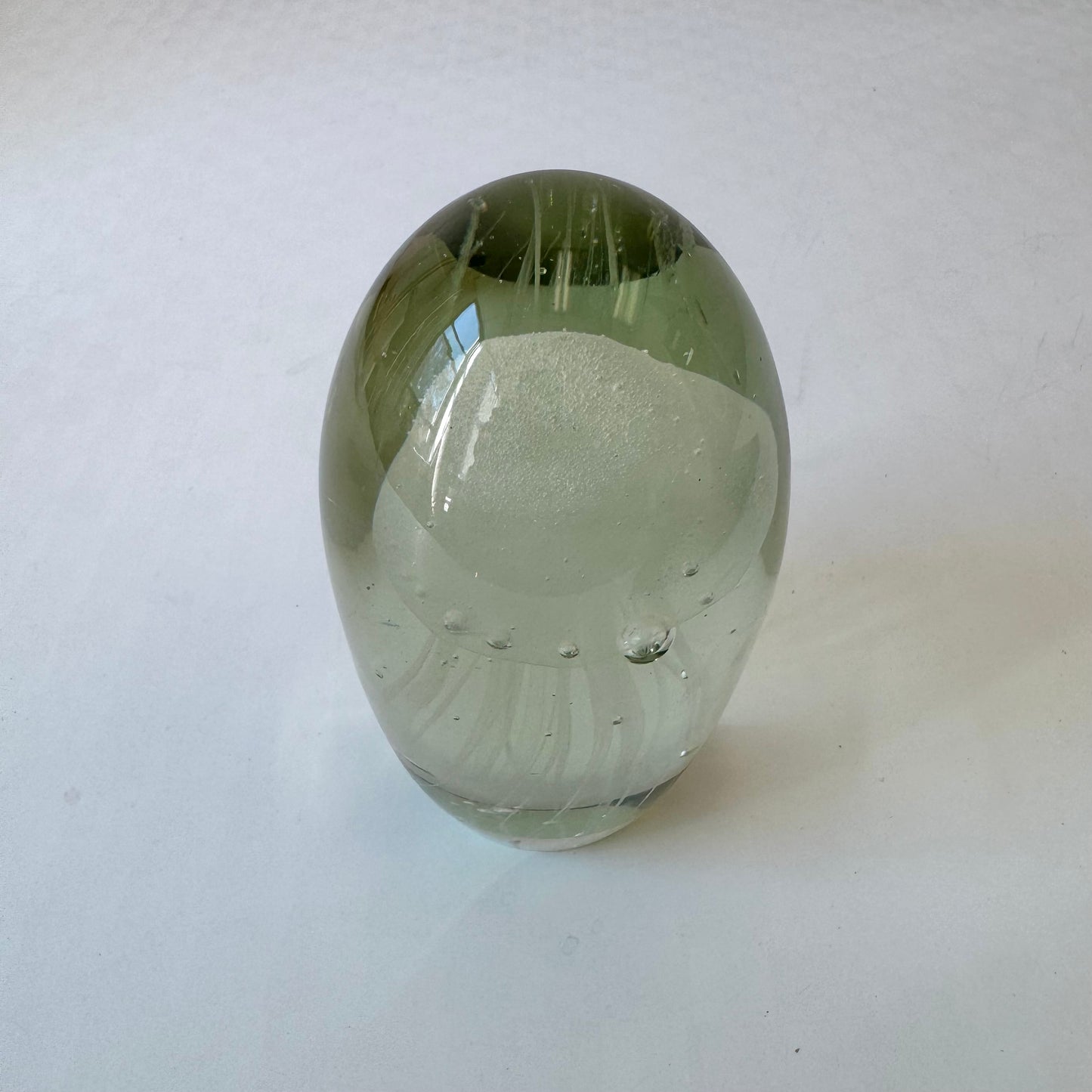 Vintage Clear Glass Jellyfish Paperweight