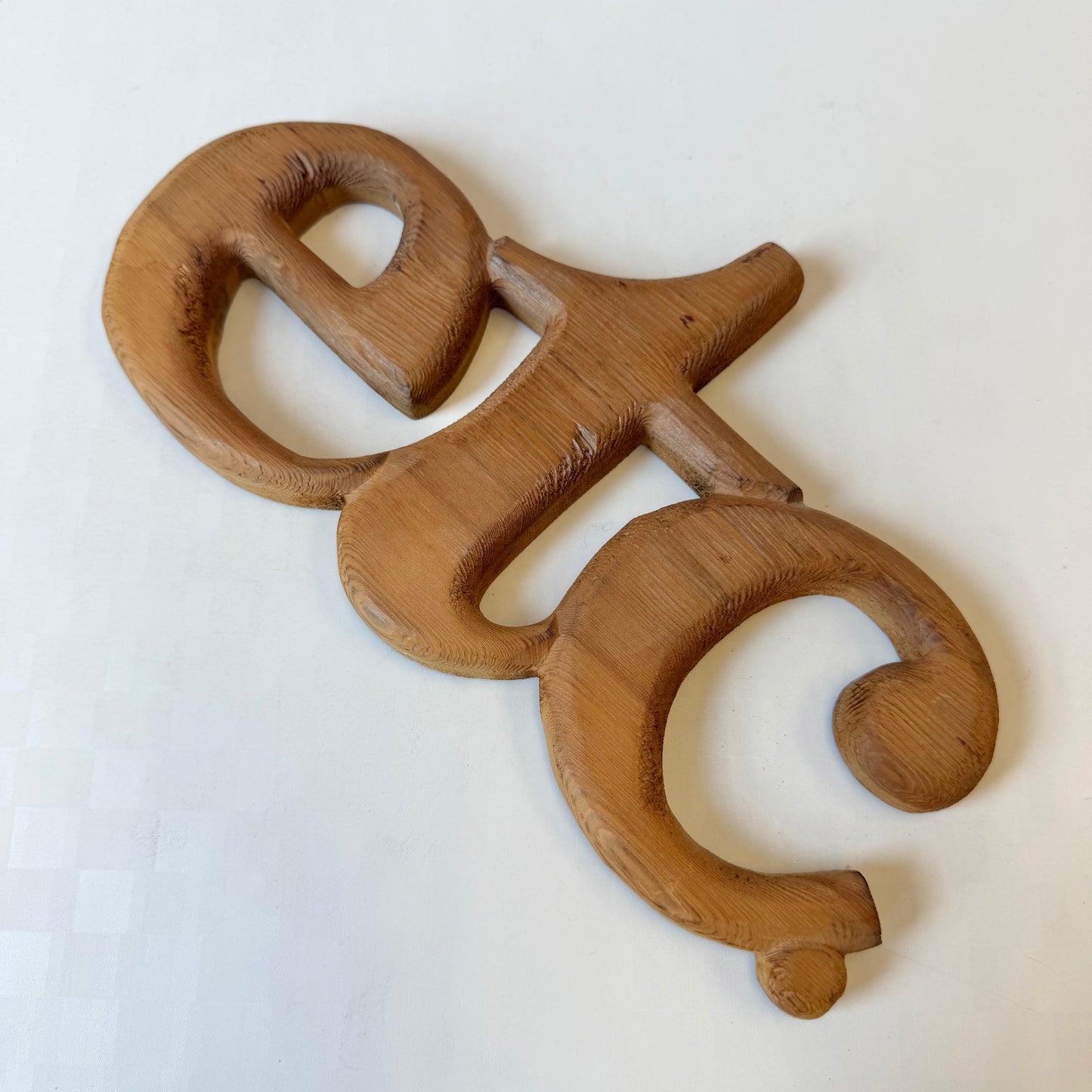 vintage Wooden "etc" Sign