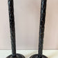 Vintage Pair of Palm Tree Candle Stick Holders