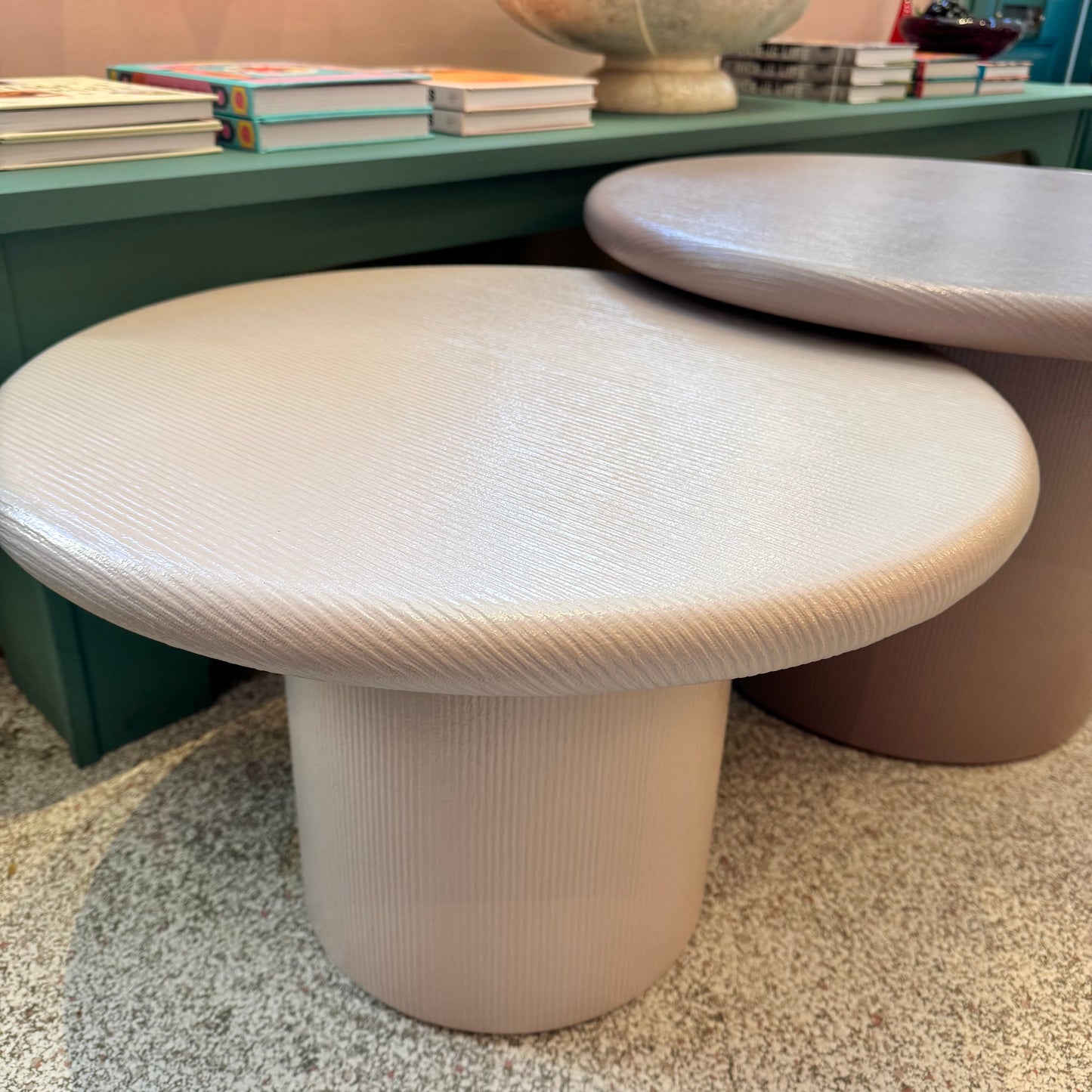 Set of 3 Vintage Nesting Mushroom Tables