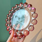 Large Vintage Pink Glass Boopie Dish