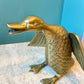 Vintage Brass Duck Statue