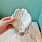 Vintage Ceramic and Gold Leaf Hands Ring/Soap Dish