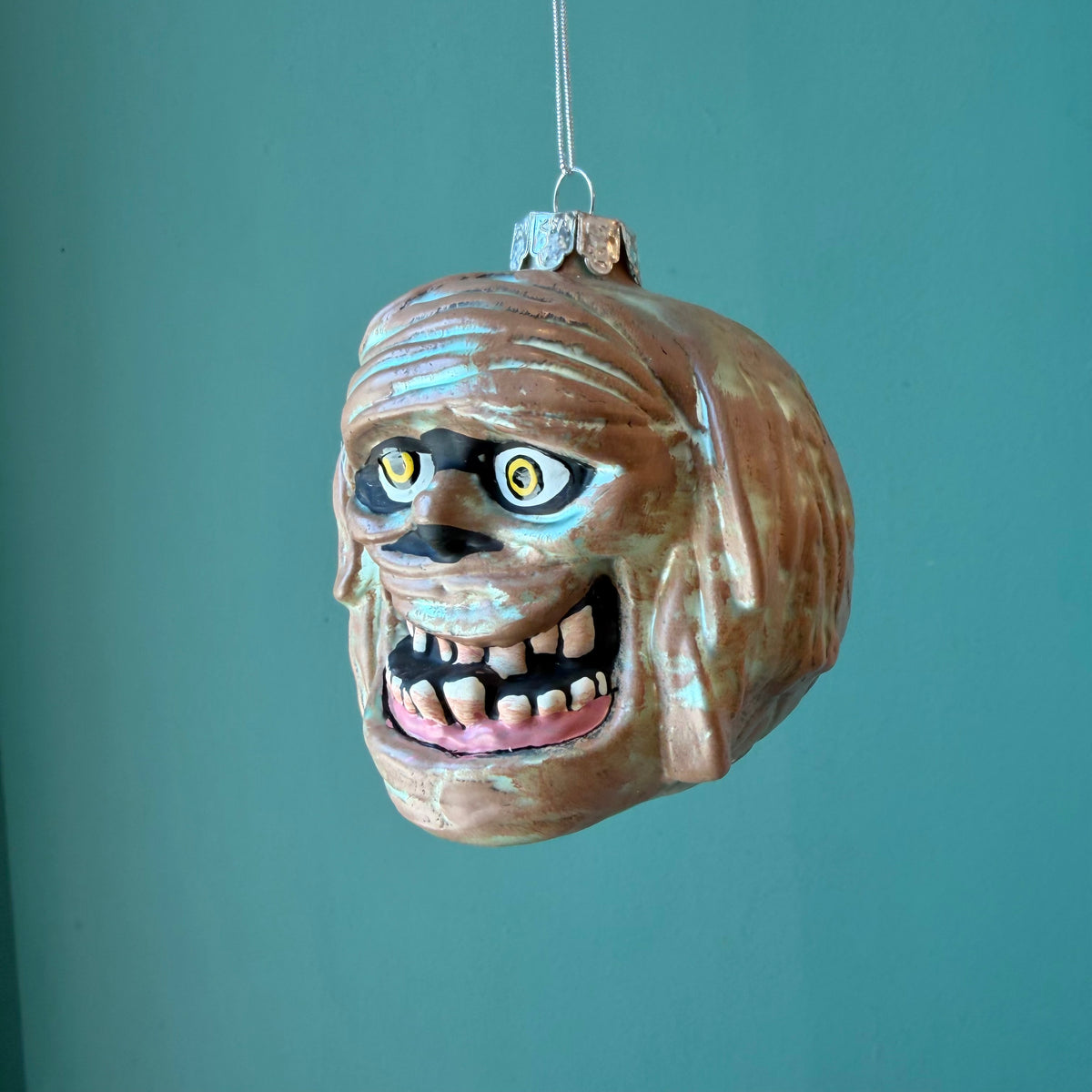 Gorenaments "Mummzy" Wrapped Up Mummy Glass Ornament