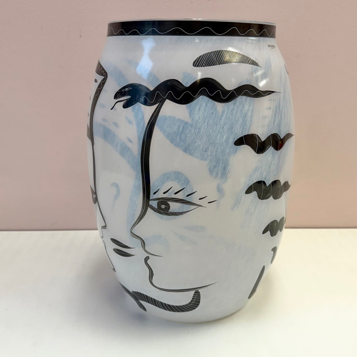 Vintage Kosta Boda Caramba Art Glass Vase by Ulrica Hydman-Vallien