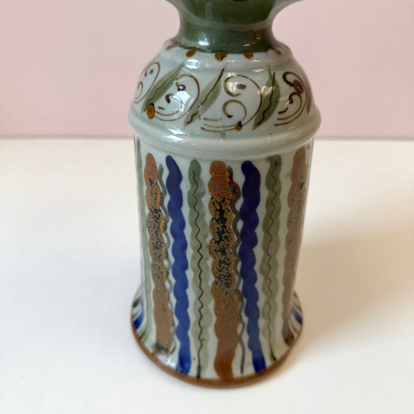 Vintage El Palomar Mexican Pottery Figural Woman Candelabra Candle Holder