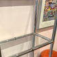 Vintage Chrome Etagere Shelf with Brass Bamboo Accents