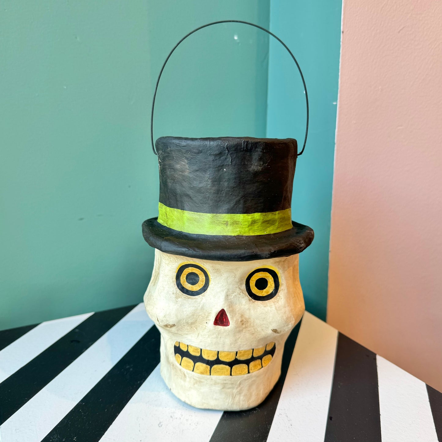 Vintage Inspired Skull Candy Bucket