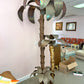 Vintage Tommaso Barbi Style Hollywood Regency Brass Palm Tree Sculpture
