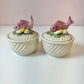 Vintage Set of 2 Fish Lidded Bowls by Fitz and Floyd