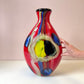 Vintage Large Multicolor Handblown Murano Glass Vase Attributed to Salvadore Studio
