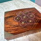 Vintage Rosewood and Brass Inlay Playing Card Box