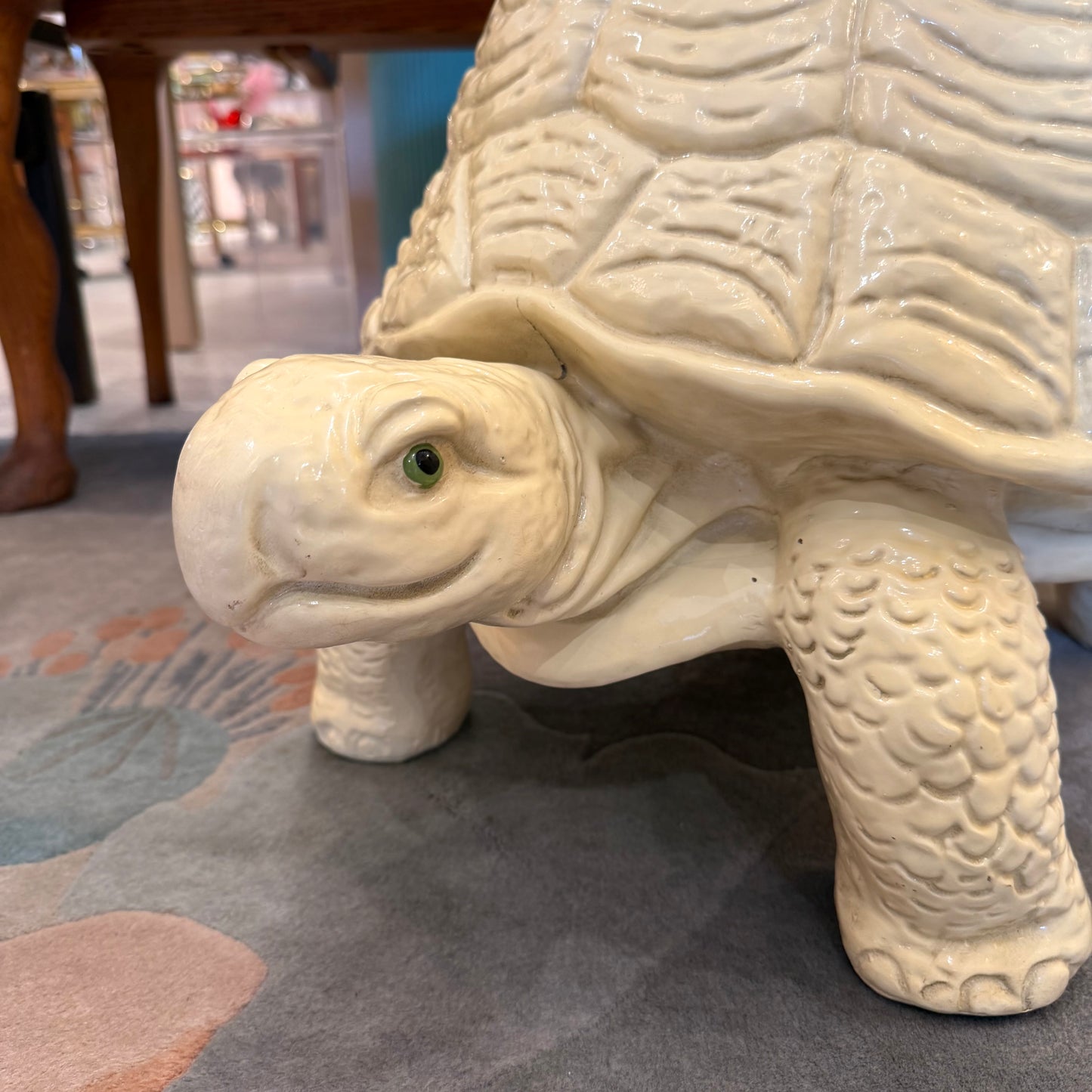 Vintage Extra Large Mid-Century Tortoise Stool