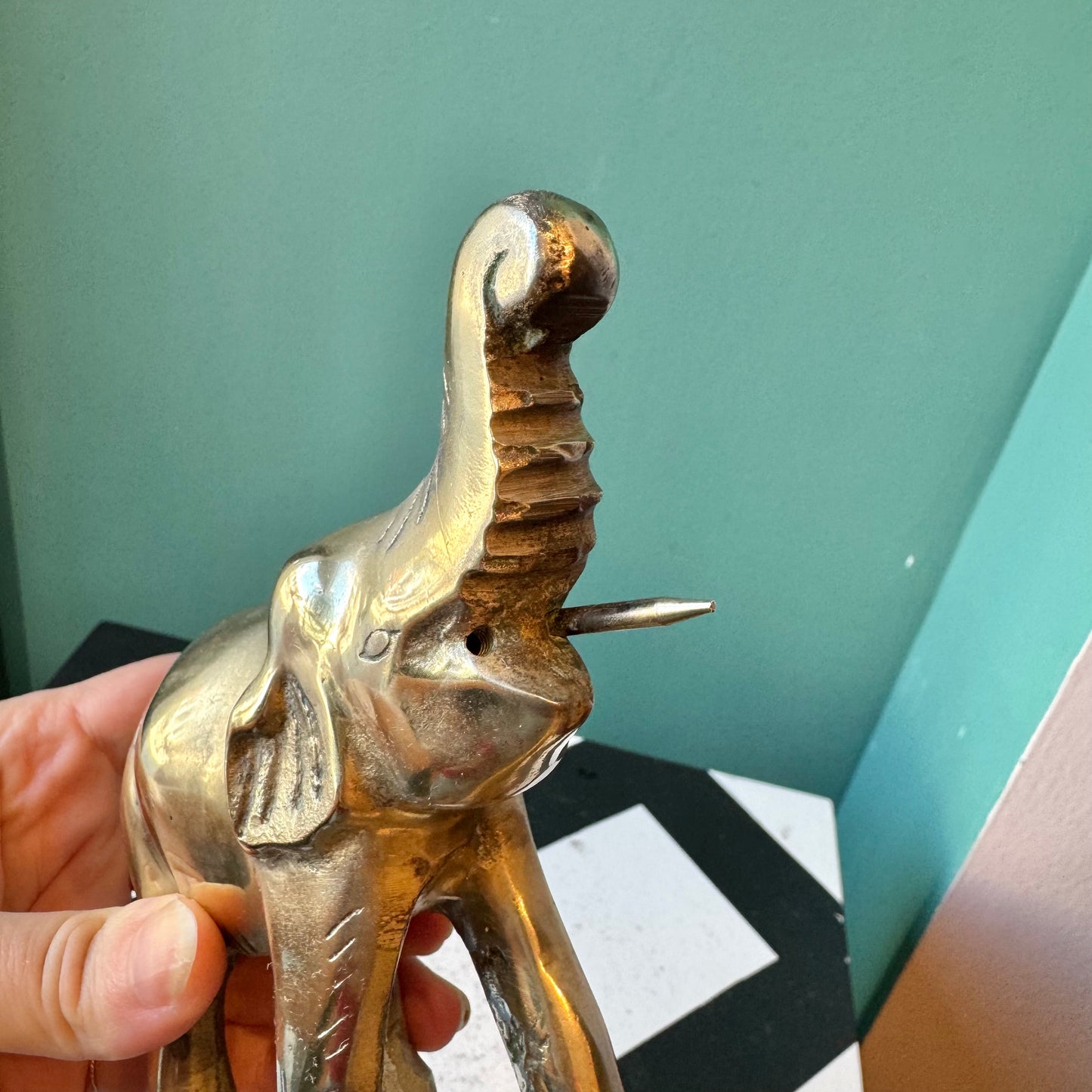 Vintage Brass Elephant Figurine (as is)
