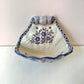 Vintage Ceramic Shell with Floral Decal Wall Pocket