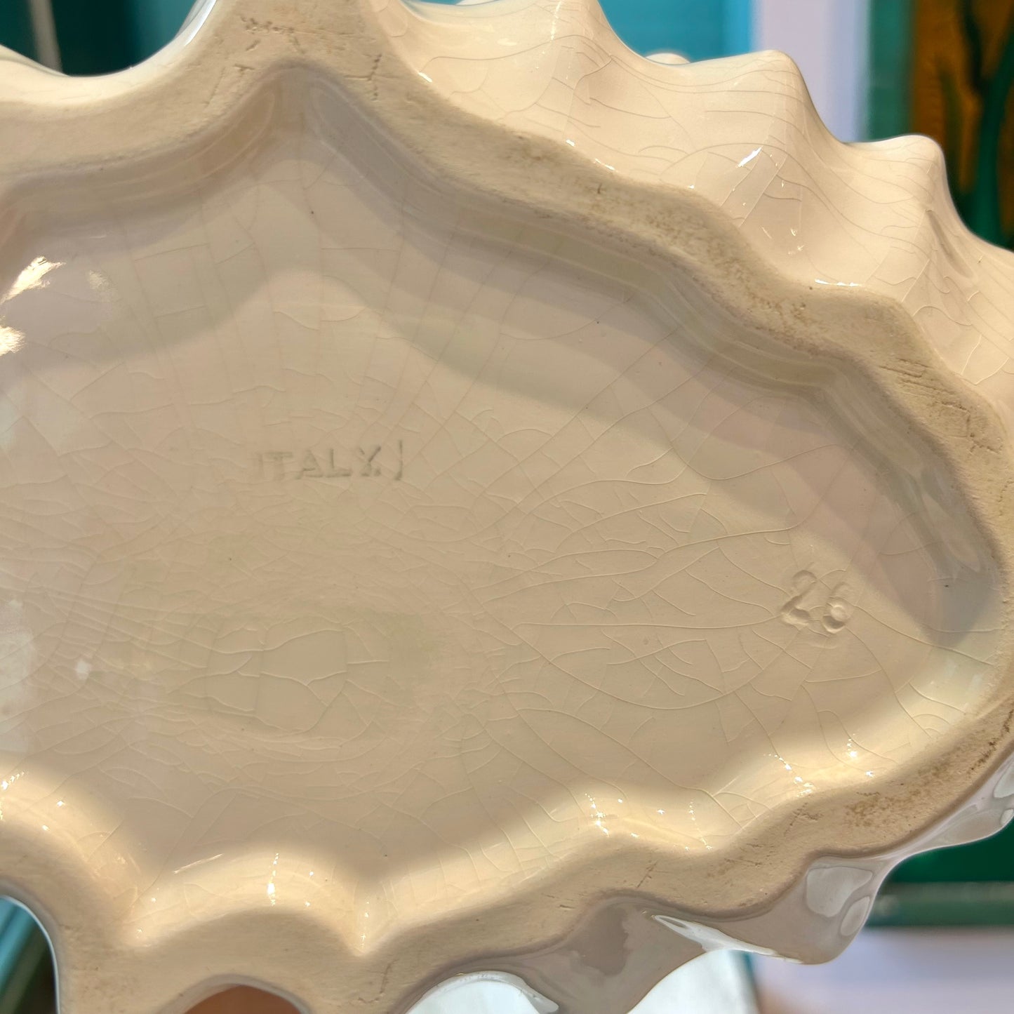 Vintage Ceramic Conch Shell Planter