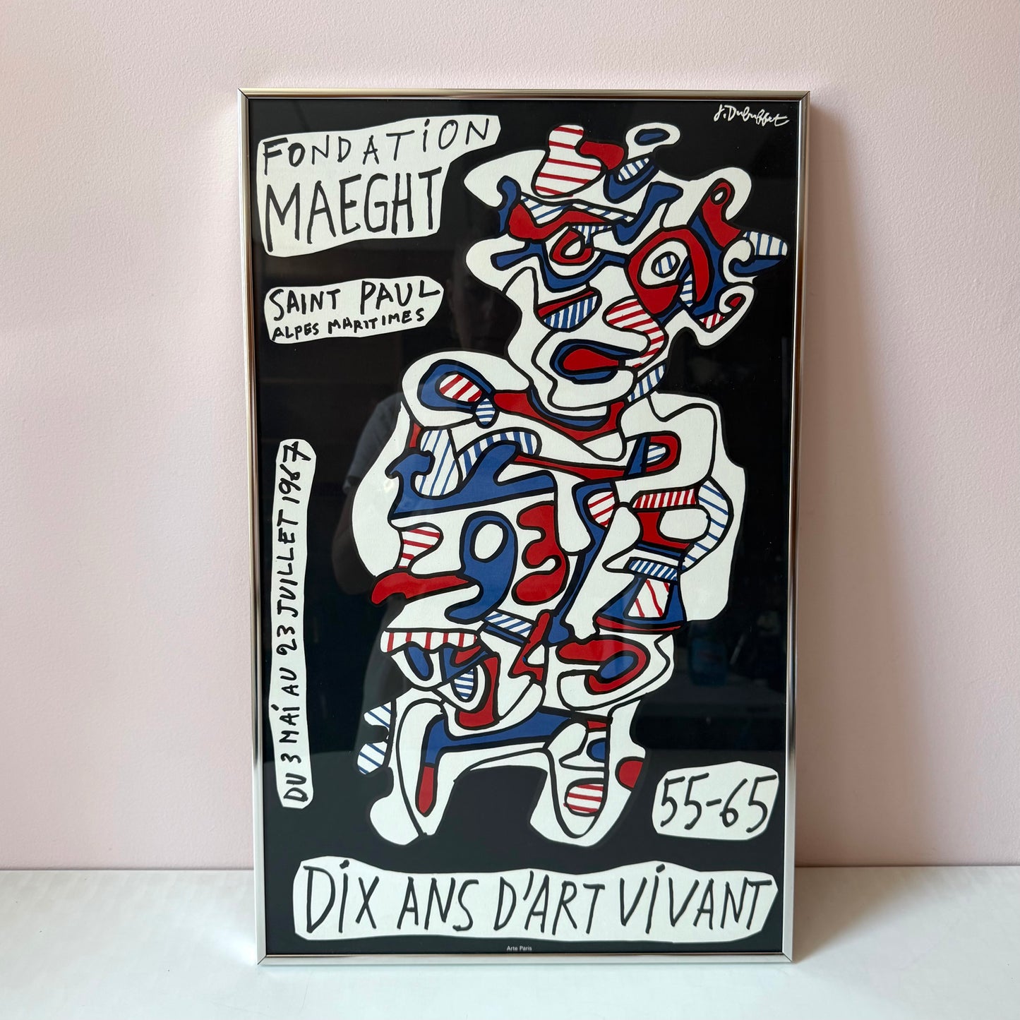 Original 1967 Framed Vintage Jean Dubuffet Exhibition Poster/Lithograph