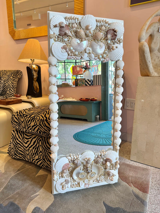 Vintage Shell Encrusted Mirror