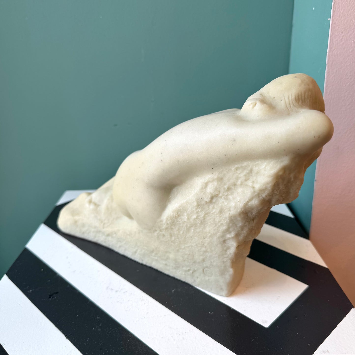 Mid Century Modern ‘The Dreamer’ Cast Resin Reproduction Sculpture by Vincent Glinsky - Signed