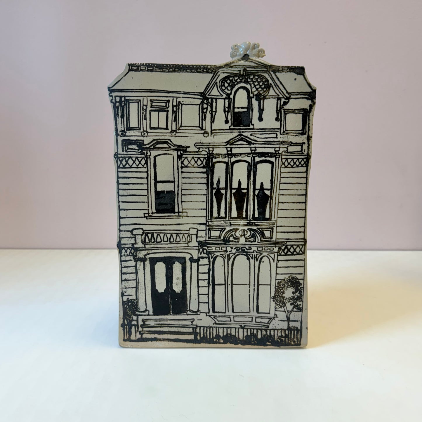 Vintage 1970’s Jon Carlos Lopez Ceramic Victorian House Planter/per item