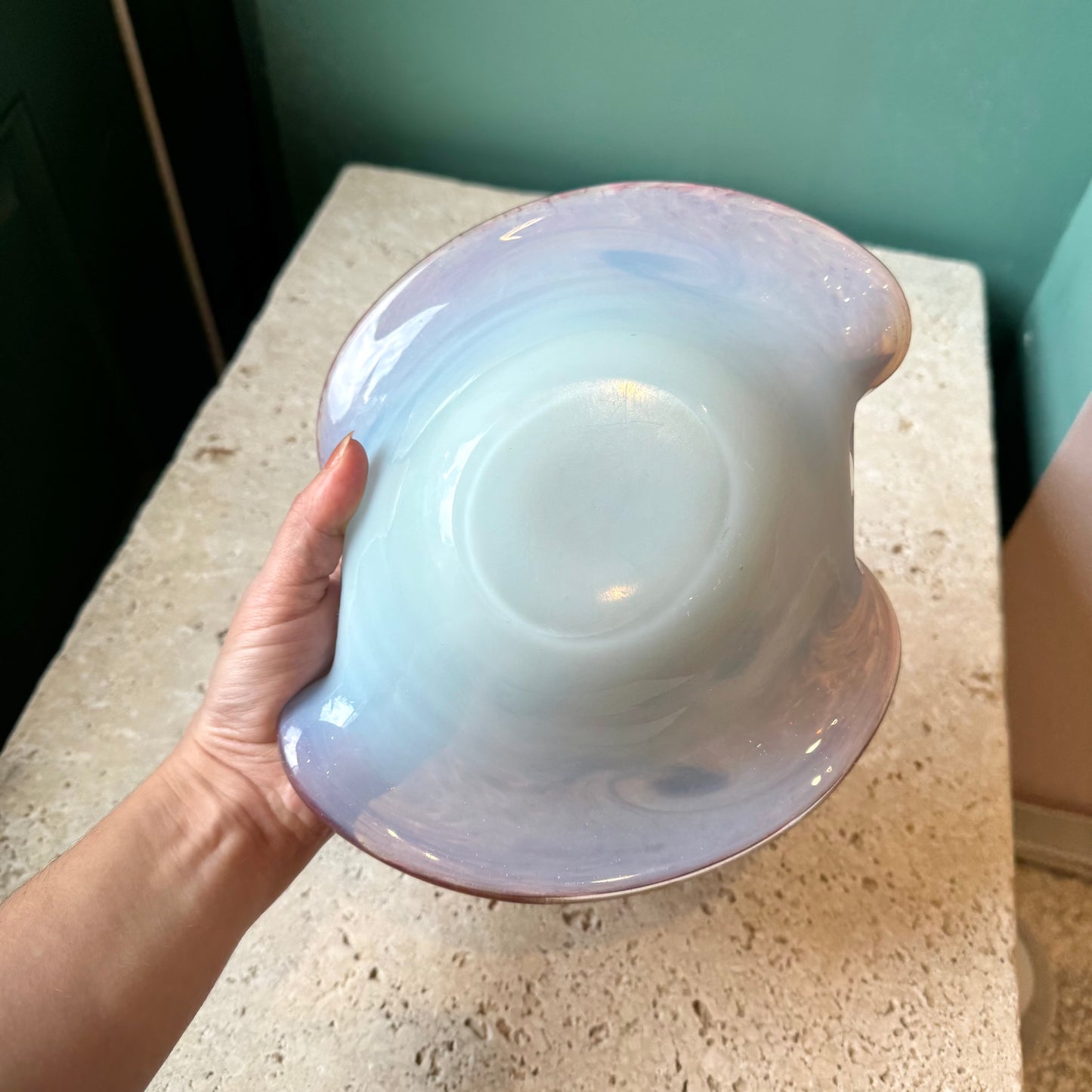 Vintage Murano Fratelli Toso Style Swirl Art Glass Bowl