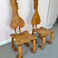 Pair of 1980 Andrew Willner Figure Chairs/Signed and Dated