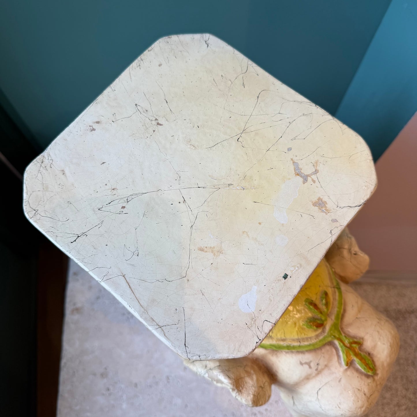 Vintage Elephant Plant Stand Side/Accent Table