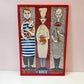 Vintage Framed "The Butcher, The Baker, The Candlestick Maker" Irish Linen Artwork