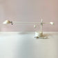 Vintage Postmodern White Cantilevered Arm Adjustable Desk Lamp