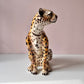 Vintage Large Italian Porcelain Cheetah Statue