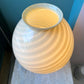 Vintage Pale Yellow Vetri Murano Glass Mushroom Lamp